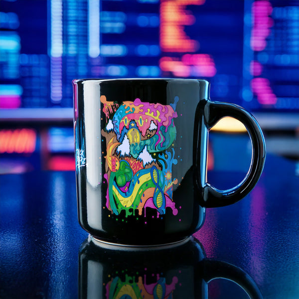 Rose · Black Glossy Mug