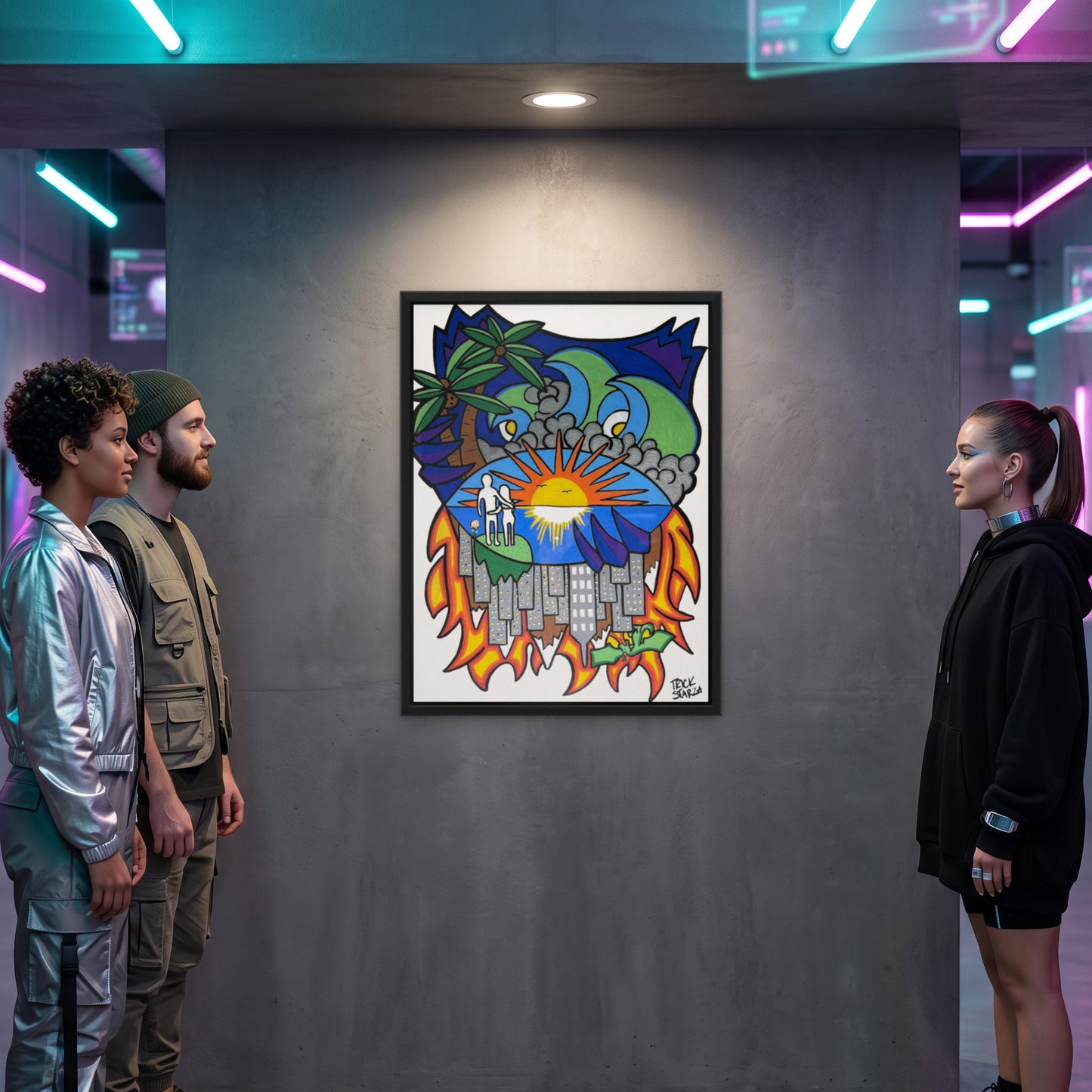 Wave · Framed Art Print