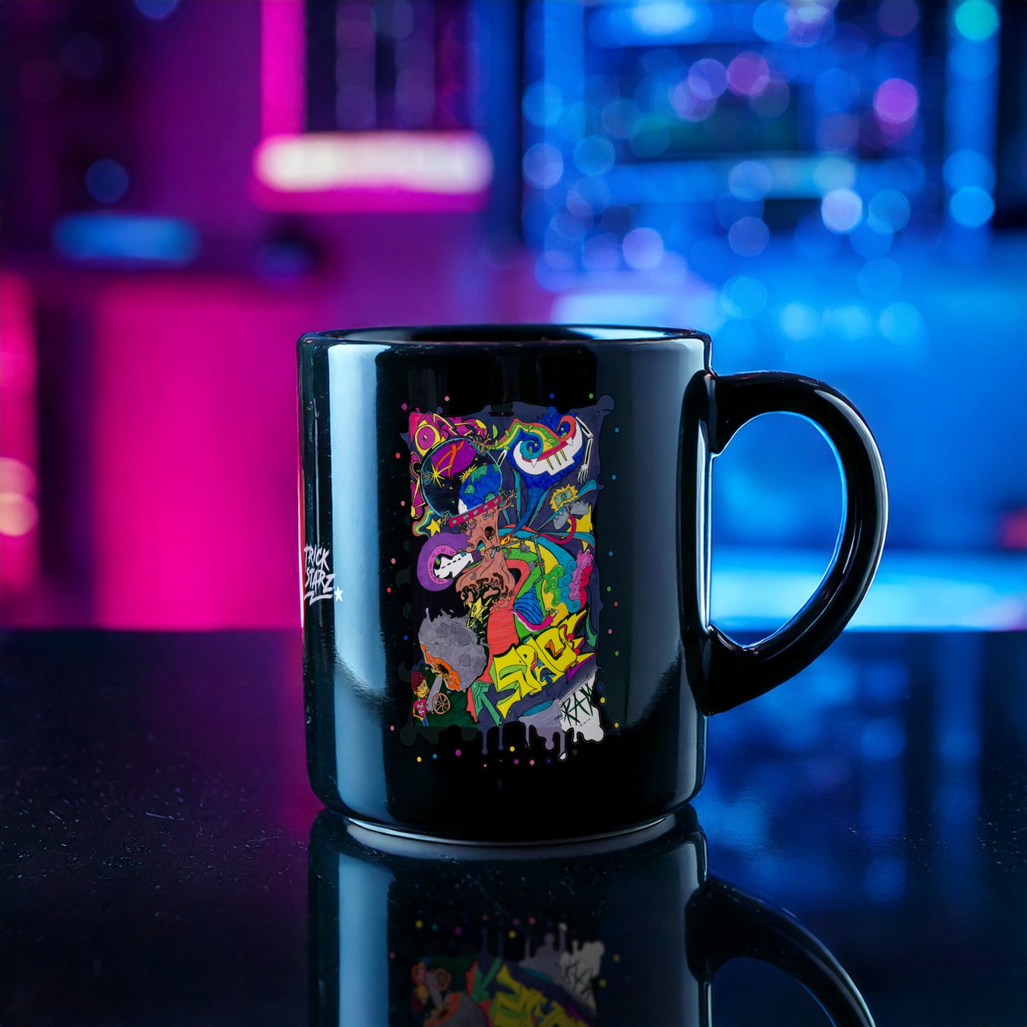 Space · Black Glossy Mug