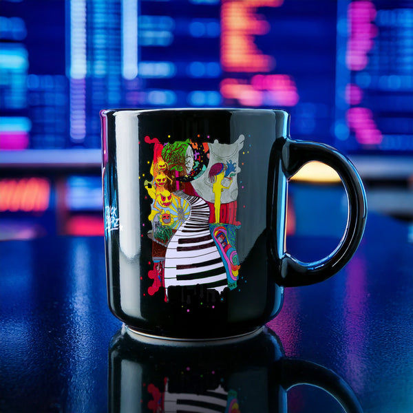Time · Black Glossy Mug