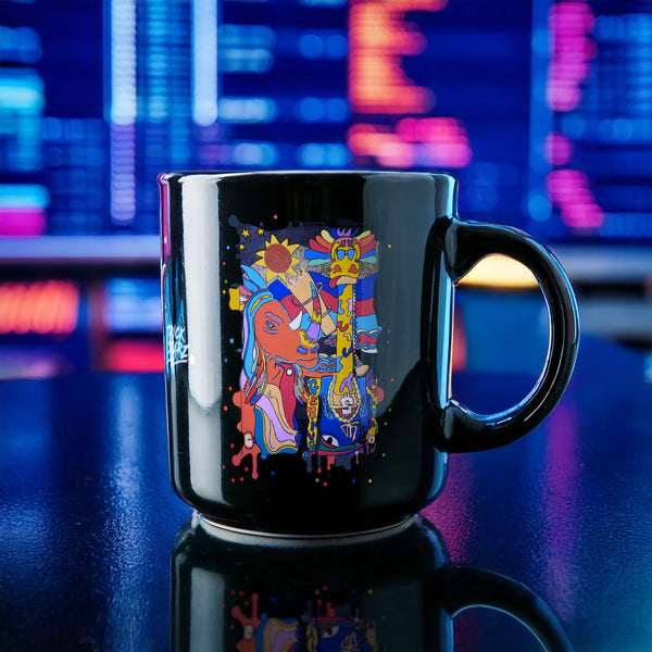 High · Black Glossy Mug