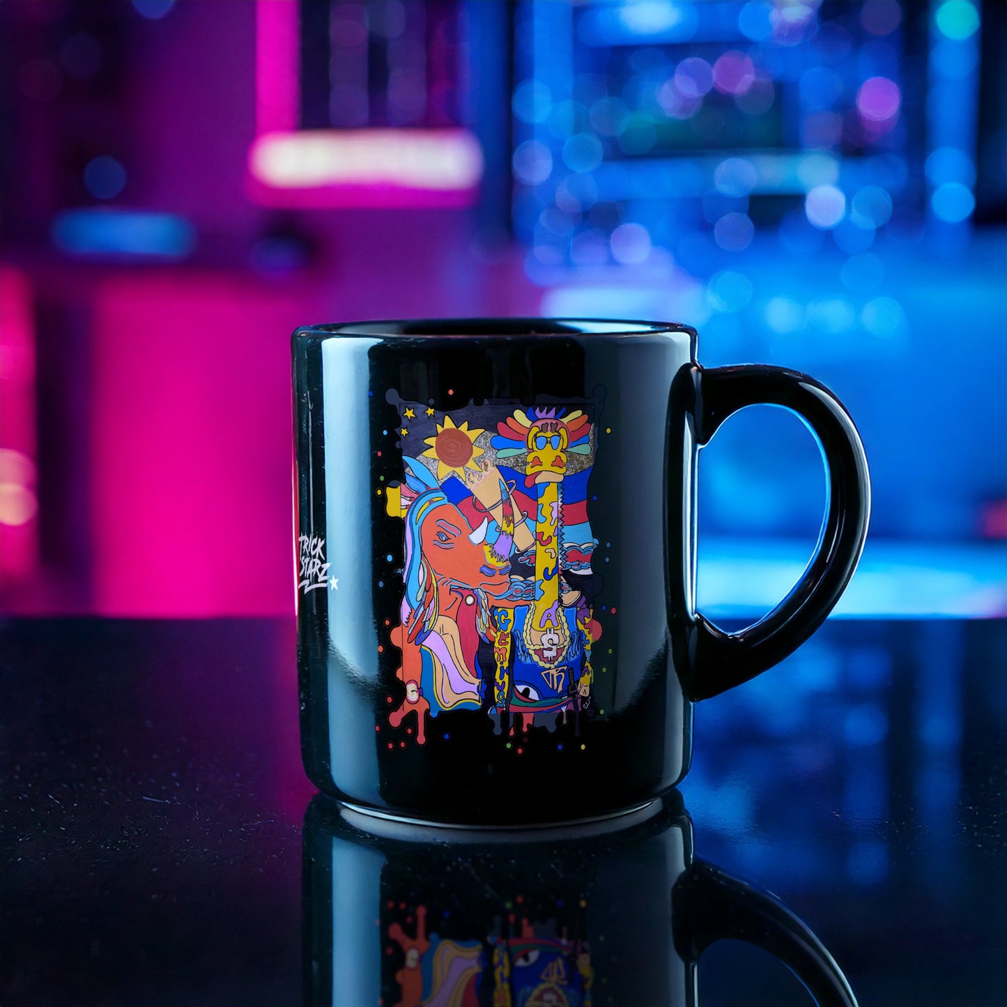 High · Black Glossy Mug