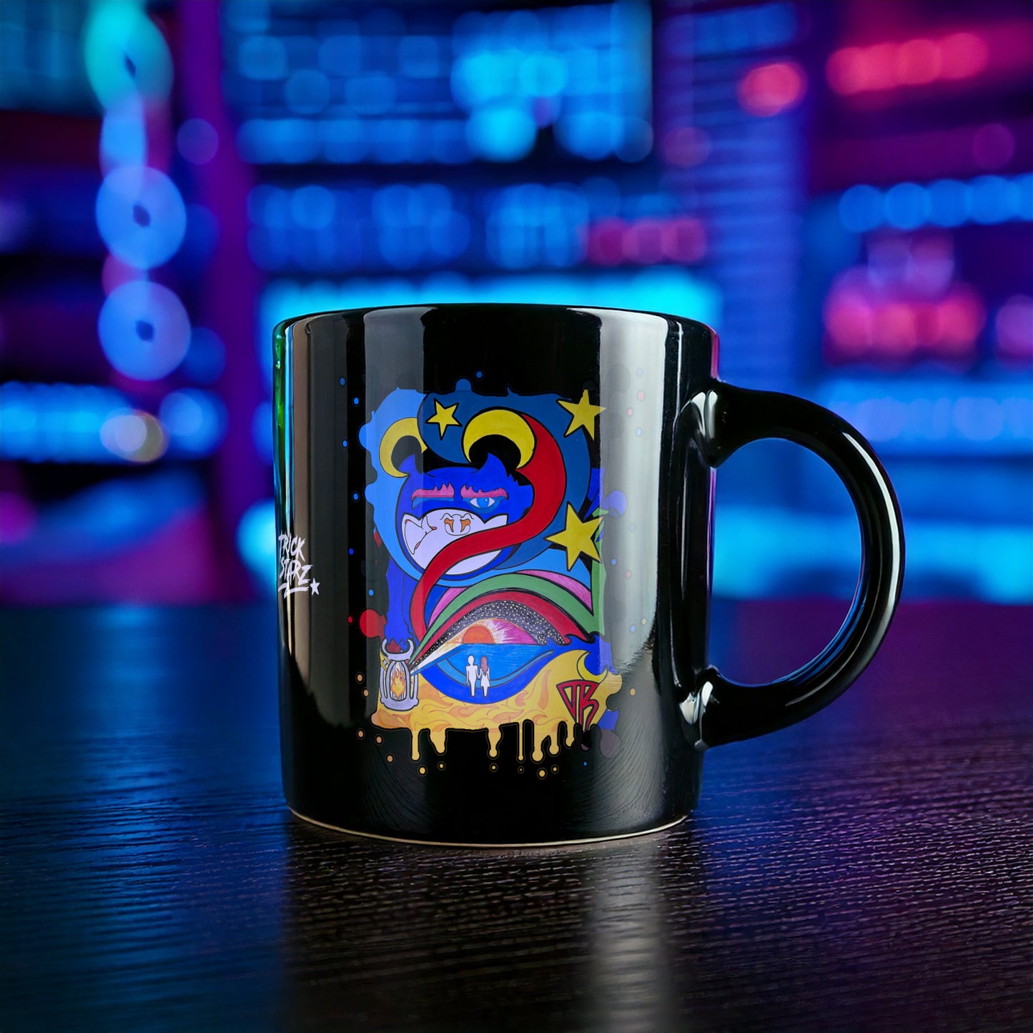 Light · Black Glossy Mug
