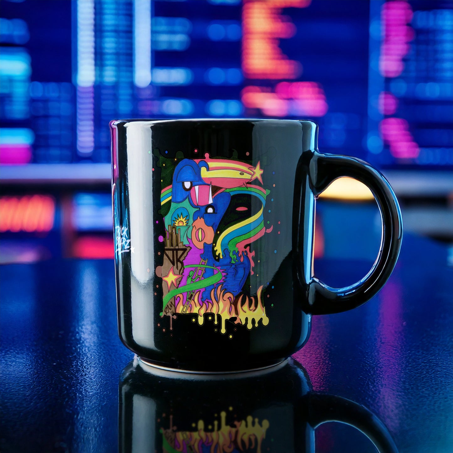 Save · Black Glossy Mug