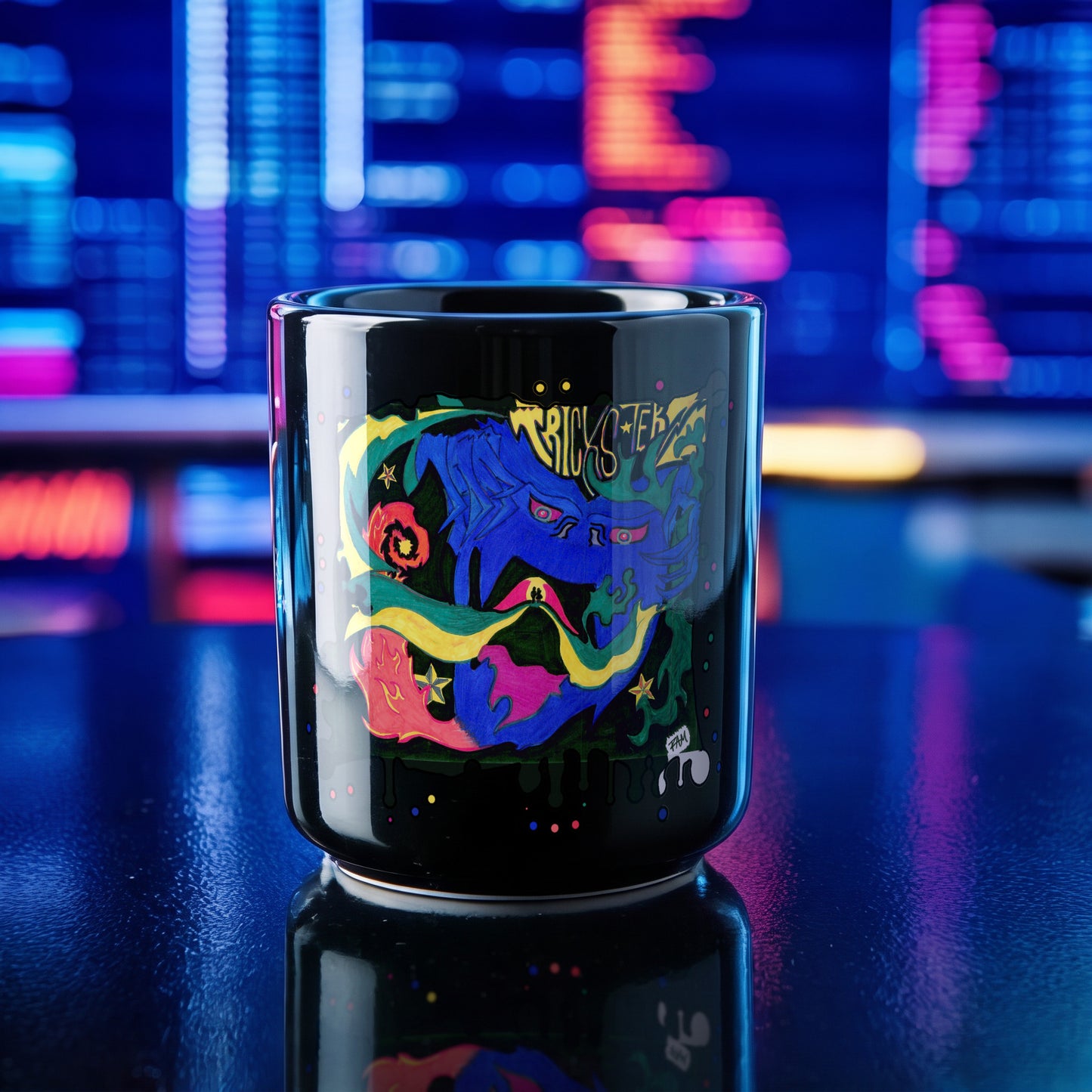 Wake · Black Glossy Mug