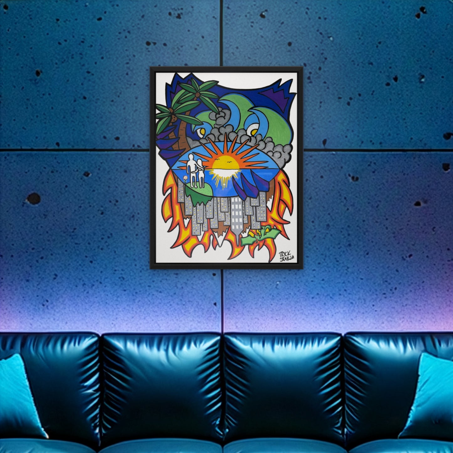 Wave · Framed Art Print