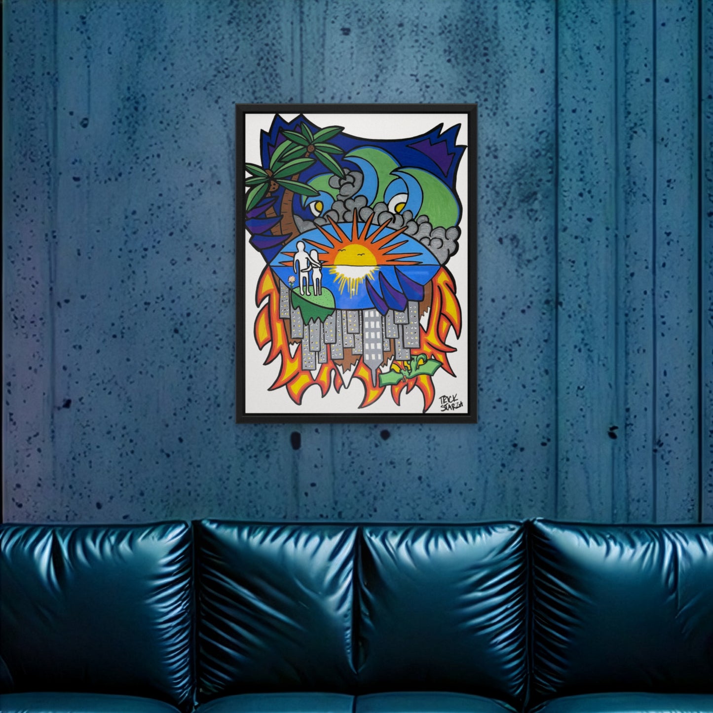 Wave · Framed Art Print