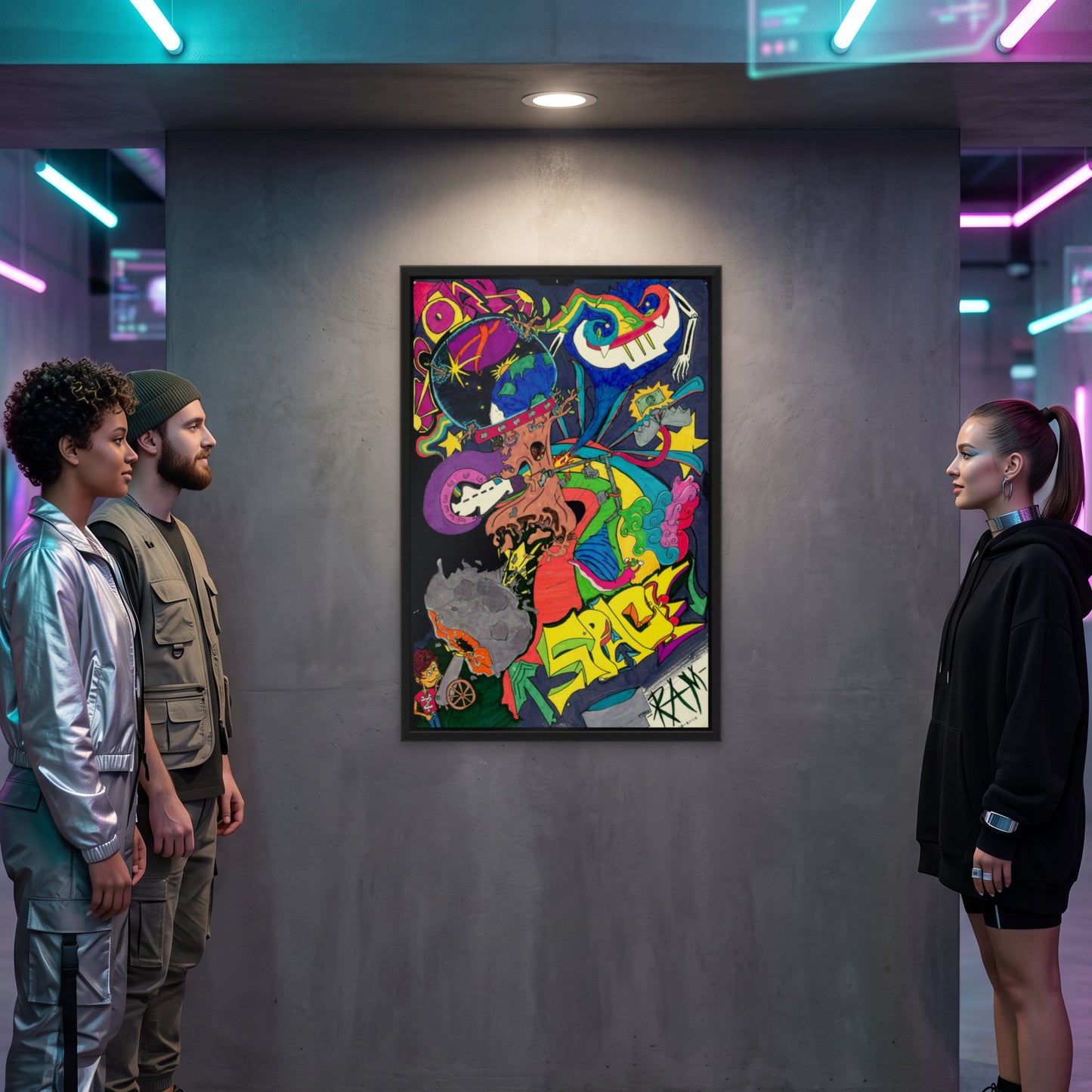 Space · Framed Art Print