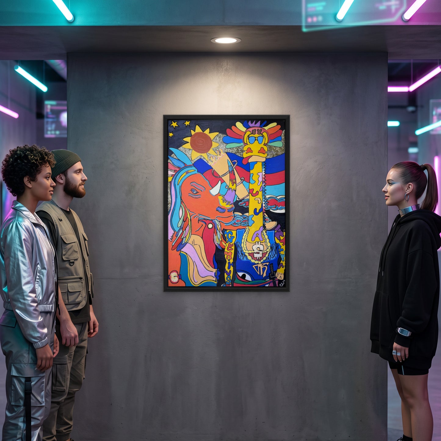 High · Framed Art Print
