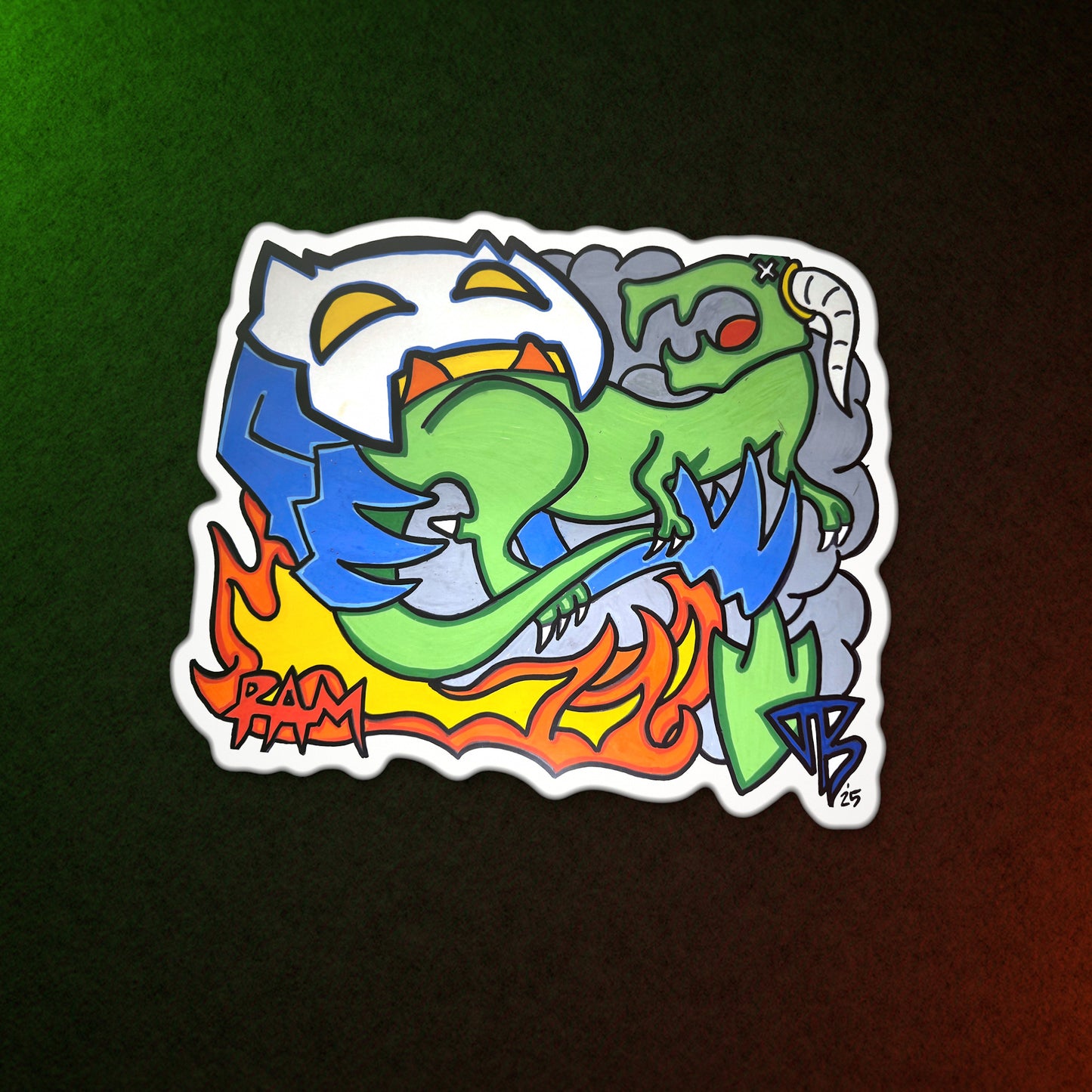 Fire · Kiss-Cut Sticker