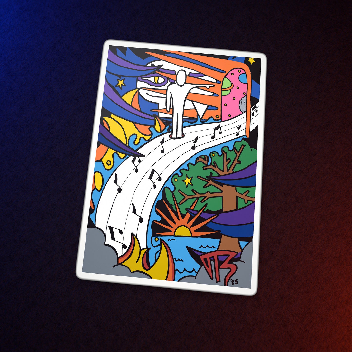 MUSIC · Kiss-Cut Sticker