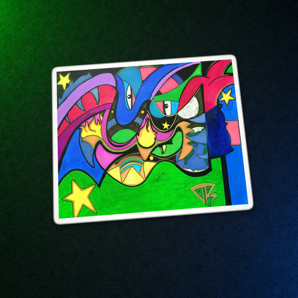 Moon · Kiss-Cut Sticker