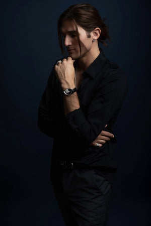 Ryan A. McNeil in the studio