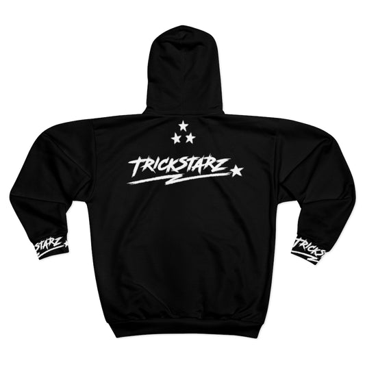 Black Zip-Up Hoodie | Black Hoodie | ZipUp Hoodie | Three Star Studios