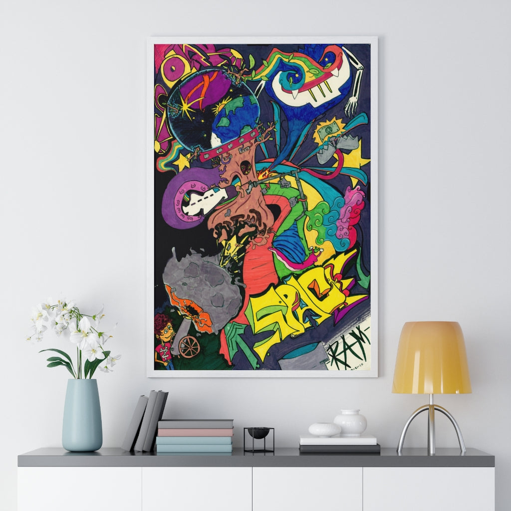 Galaxy Painting With Planets | Galaxy Xl Print | Three Star Studios