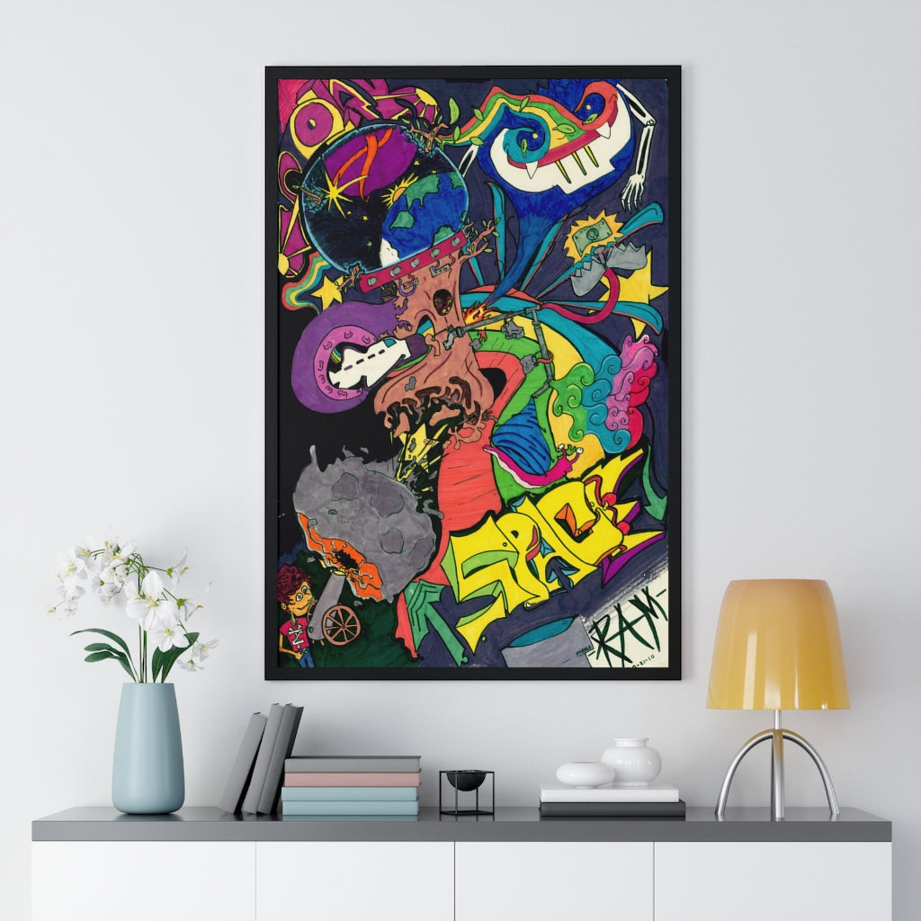 Galaxy Painting With Planets | Galaxy Xl Print | Three Star Studios